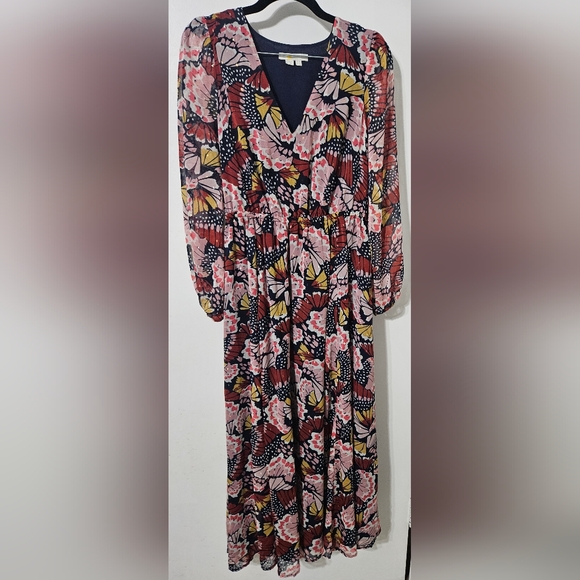 Boden Pink Metallic Detail Maxi Dress 6P - Picture 5 of 11